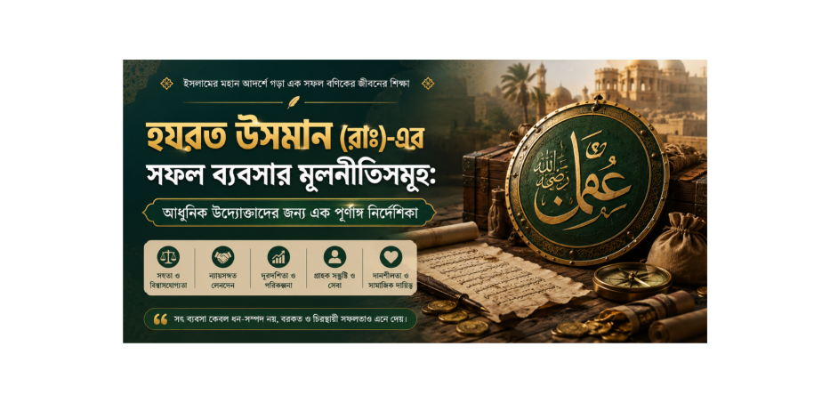 হযরত উসমান (রাঃ)-এর সফল ব্যবসার মূলনীতিসমূহ: আধুনিক উদ্যোক্তাদের জন্য এক পূর্ণাঙ্গ নির্দেশিকা